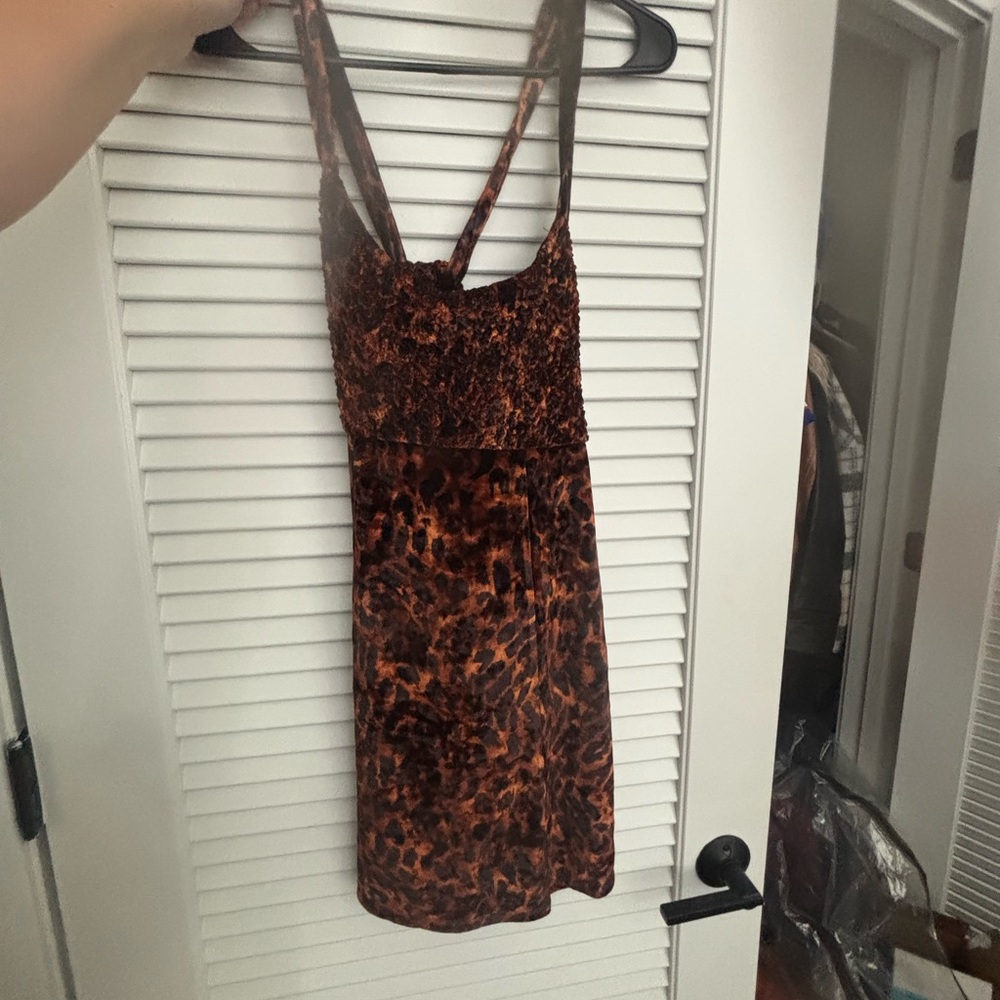 Free People Red Halter Velvet Mini